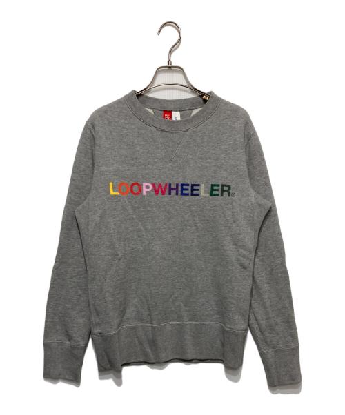 LOOPWHEELER（ループウィラー）LOOPWHEELER (ループウィラー) BEAMS (ビームス) ロゴプリントスウェット グレー サイズ:Ｍの古着・服飾アイテム