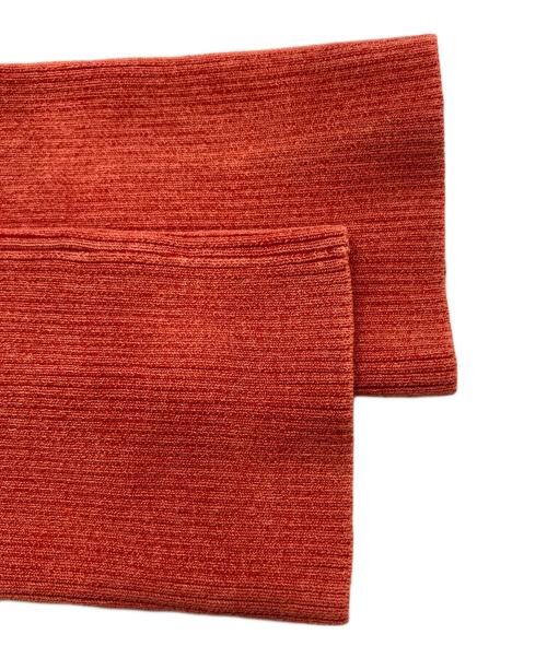 THROW by SLY（スロウバイスライ）THROW by SLY (スロウバイスライ) SLANT BUTTON HG RIB トップス オレンジ サイズ:freeの古着・服飾アイテム