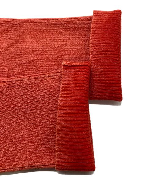 THROW by SLY（スロウバイスライ）THROW by SLY (スロウバイスライ) SLANT BUTTON HG RIB トップス オレンジ サイズ:freeの古着・服飾アイテム