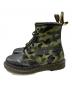 中古・古着 Dr.Martens (ドクターマーチン) A BATHING APE (ア ベイシング エイプ) 1460 Zipコラボブーツ ブラック×グリーン サイズ:UK 9：18000円