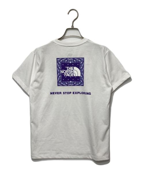 THE NORTH FACE（ザ ノース フェイス）THE NORTH FACE (ザ ノース フェイス) ショートスリーブバンダナスクエアロゴティー ホワイト サイズ:Mの古着・服飾アイテム