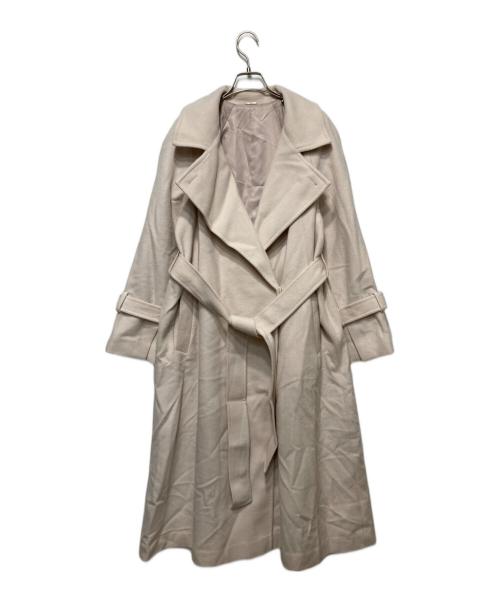 Snidel（スナイデル）Snidel (スナイデル) ウールカシミヤスタンドカラーコート アイボリーの古着・服飾アイテム