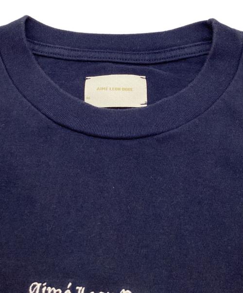 Aime Leon Dore（エメ レオン ドレ）Aime Leon Dore (エメ レオン ドレ) ロゴ刺繍Tシャツ ネイビー サイズ:Ｍの古着・服飾アイテム