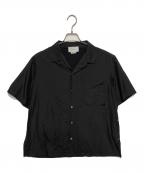 YOKEヨーク）の古着「シルク混オープンカラーシャツ」｜ブラック