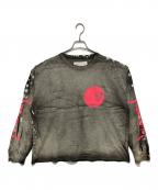 TEPPEI FURUYAMAテッペイフルヤマ）の古着「加工プリントカットソー」｜グレー×ピンク