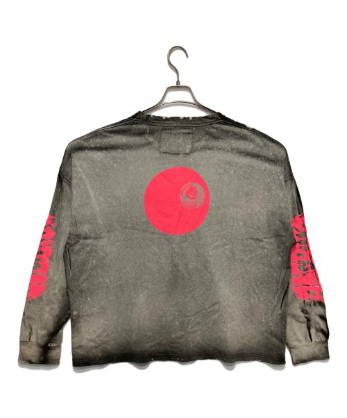 TEPPEI FURUYAMA（テッペイフルヤマ）TEPPEI FURUYAMA (テッペイフルヤマ) 加工プリントカットソー グレー×ピンク サイズ:2の古着・服飾アイテム