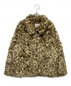 ROSE BUDローズバッド）の古着「フェイクファーショートコート」｜ベージュ