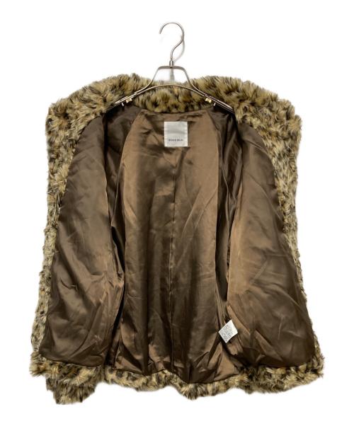 ROSE BUD（ローズバッド）ROSE BUD (ローズバッド) フェイクファーショートコート ベージュ サイズ:Fの古着・服飾アイテム