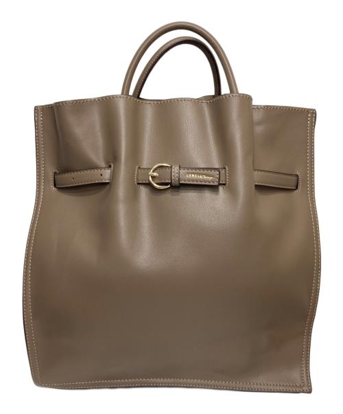 LOWELL Things（ロウェル シングス）LOWELL Things (ロウェル シングス) 2WAYギャザーオープントートBAG(L) ブラウンの古着・服飾アイテム