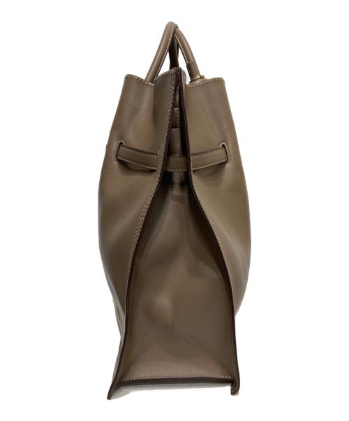 LOWELL Things（ロウェル シングス）LOWELL Things (ロウェル シングス) 2WAYギャザーオープントートBAG(L) ブラウンの古着・服飾アイテム