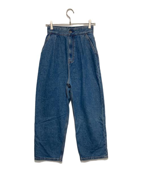 moussy（マウジー）moussy (マウジー) TUCK WIDE パンツ ブルー サイズ:1 未使用品の古着・服飾アイテム
