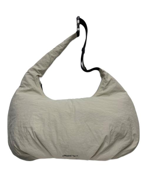 CONVERSE TOKYO（コンバーストウキョウ）CONVERSE TOKYO (コンバーストウキョウ) 2WAY NYLON GATHER MOON SHOULDER BAG ベージュの古着・服飾アイテム