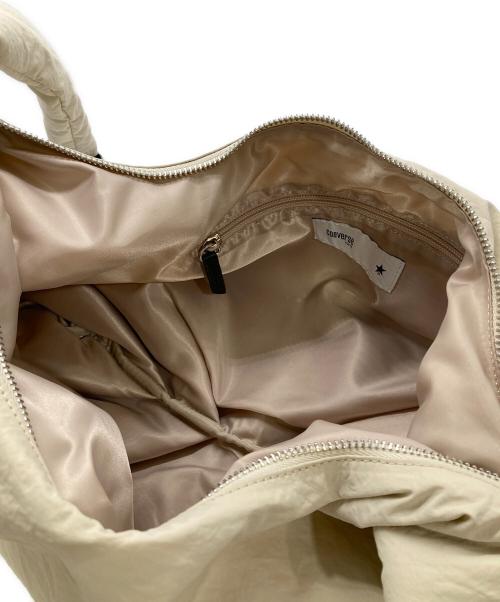 CONVERSE TOKYO（コンバーストウキョウ）CONVERSE TOKYO (コンバーストウキョウ) 2WAY NYLON GATHER MOON SHOULDER BAG ベージュの古着・服飾アイテム