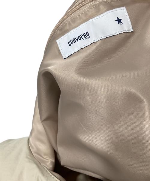 CONVERSE TOKYO（コンバーストウキョウ）CONVERSE TOKYO (コンバーストウキョウ) 2WAY NYLON GATHER MOON SHOULDER BAG ベージュの古着・服飾アイテム