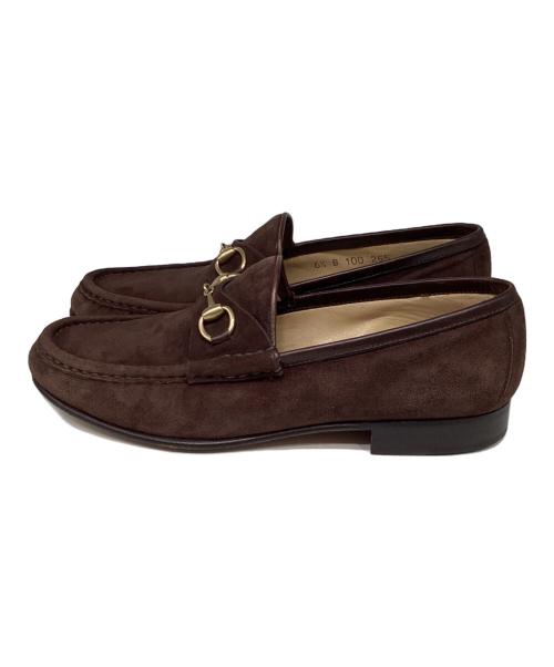 GUCCI（グッチ）GUCCI (グッチ) スウェードホースビットローファー ブラウン サイズ:6 1/2の古着・服飾アイテム