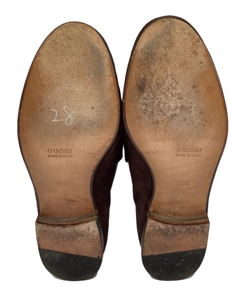 GUCCI（グッチ）GUCCI (グッチ) スウェードホースビットローファー ブラウン サイズ:6 1/2の古着・服飾アイテム