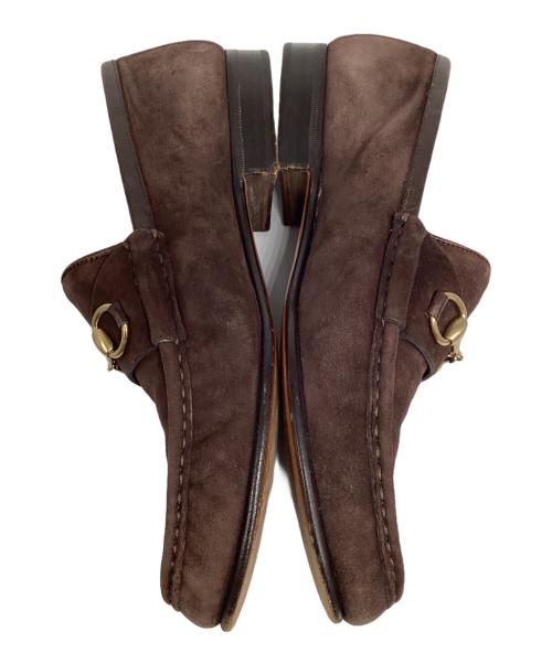 GUCCI（グッチ）GUCCI (グッチ) スウェードホースビットローファー ブラウン サイズ:6 1/2の古着・服飾アイテム