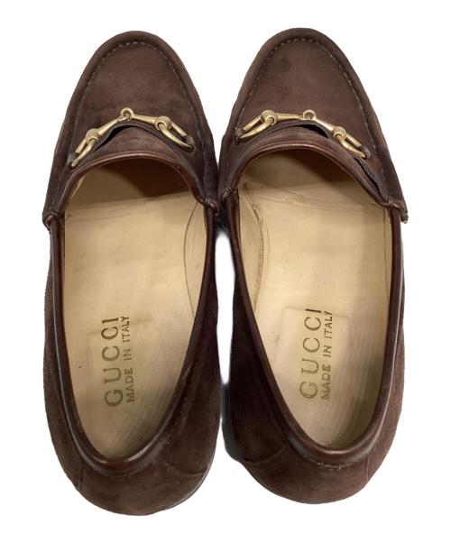 GUCCI（グッチ）GUCCI (グッチ) スウェードホースビットローファー ブラウン サイズ:6 1/2の古着・服飾アイテム