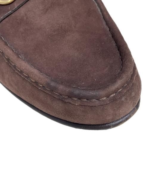 GUCCI（グッチ）GUCCI (グッチ) スウェードホースビットローファー ブラウン サイズ:6 1/2の古着・服飾アイテム