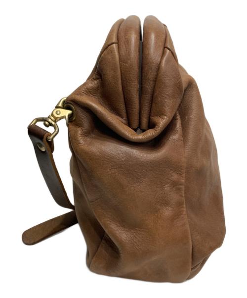 Ense（アンサ）Ense (アンサ) レザーショルダーバッグ ブラウンの古着・服飾アイテム