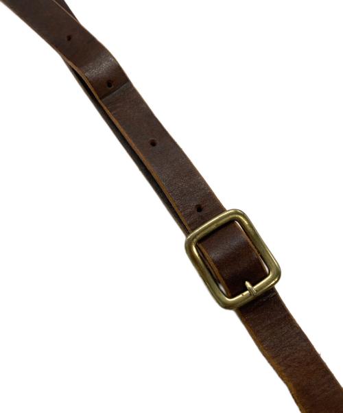 Ense（アンサ）Ense (アンサ) レザーショルダーバッグ ブラウンの古着・服飾アイテム