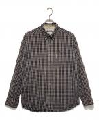 Columbiaコロンビア）の古着「ボタンダウンチェックシャツ」｜ベージュ×ネイビー