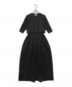 STYLE MIXERスタイルミキサー）の古着「ベストレイヤードフォルムワンピース」｜ブラック