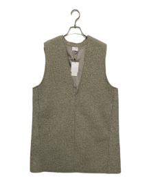 RILATO（リラート）の古着「圧縮ニット深Vベスト」｜ベージュ