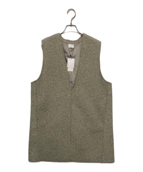 RILATO（リラート）RILATO (リラート) 圧縮ニット深Vベスト ベージュ サイズ:F 未使用品の古着・服飾アイテム