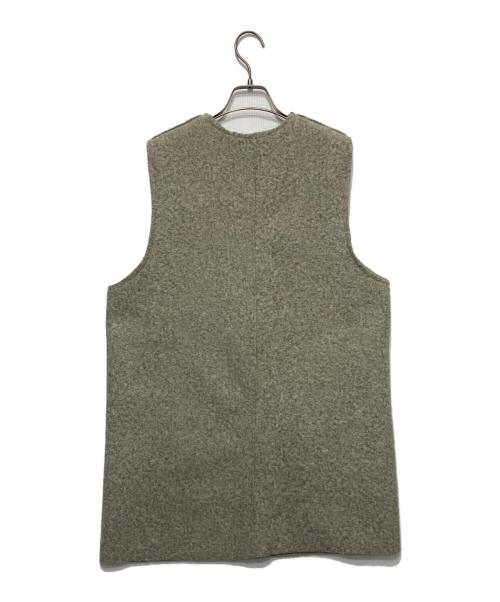 RILATO（リラート）RILATO (リラート) 圧縮ニット深Vベスト ベージュ サイズ:F 未使用品の古着・服飾アイテム