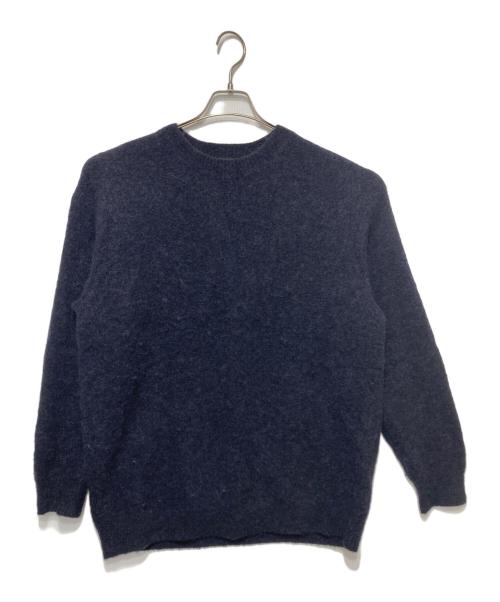 BEAUTY&YOUTH（ビューティーアンドユース）BEAUTY&YOUTH (ビューティーアンドユース) エアシャギーアルパカクルーネックニット ネイビー サイズ:Lの古着・服飾アイテム