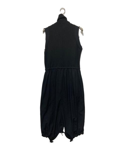 Y's（ワイズ）Y's (ワイズ) ジップアップ素材切替ワンピース ブラック サイズ:2の古着・服飾アイテム