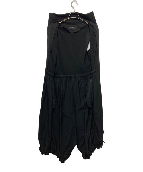 Y's（ワイズ）Y's (ワイズ) ジップアップ素材切替ワンピース ブラック サイズ:2の古着・服飾アイテム