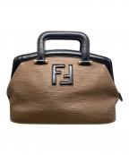 FENDIフェンディ）の古着「FFロゴハンドバッグ」｜ブラウン