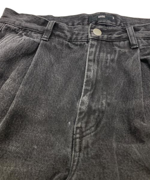 HARE（ハレ）HARE (ハレ) ZIPレイヤードデニムパンツ ブラック サイズ:Sの古着・服飾アイテム