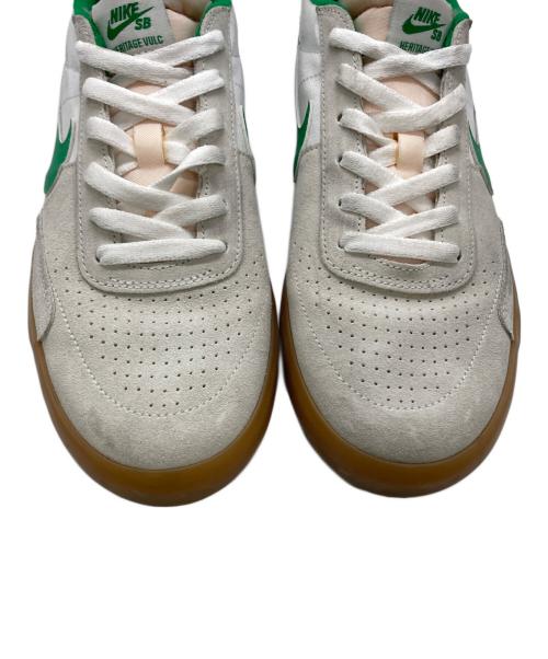 NIKE SB（ナイキエスビー）NIKE SB (ナイキエスビー) HERITAGE VULC ホワイト×グリーン サイズ:27の古着・服飾アイテム