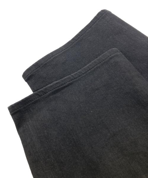 YANUK（ヤヌーク）YANUK (ヤヌーク) ワイドストレートRoomyデニムパンツ ブラック サイズ:Ｌの古着・服飾アイテム