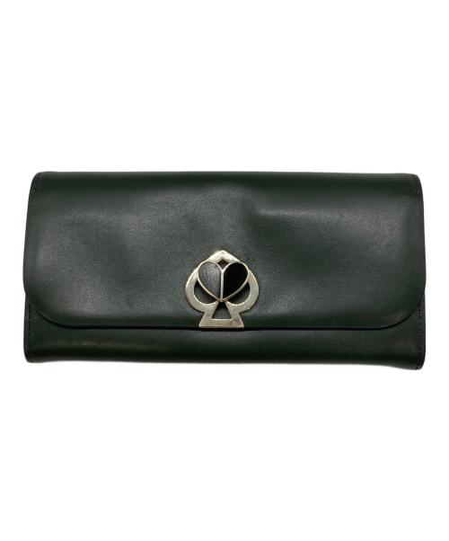 Kate Spade（ケイトスペード）Kate Spade (ケイトスペード) ニコラツイストロックフラップコンチネンタルウォレット グリーンの古着・服飾アイテム