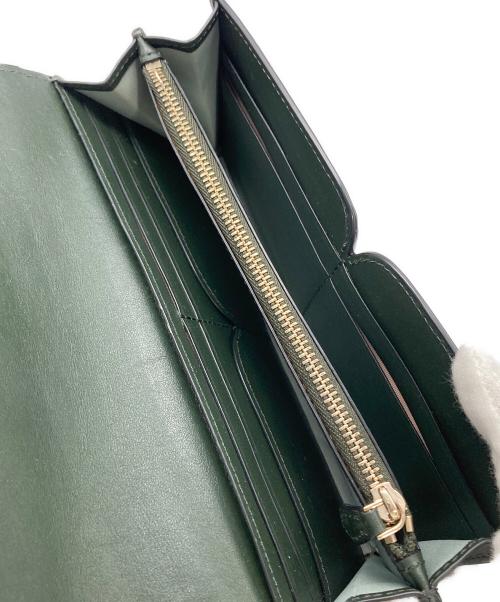 Kate Spade（ケイトスペード）Kate Spade (ケイトスペード) ニコラツイストロックフラップコンチネンタルウォレット グリーンの古着・服飾アイテム