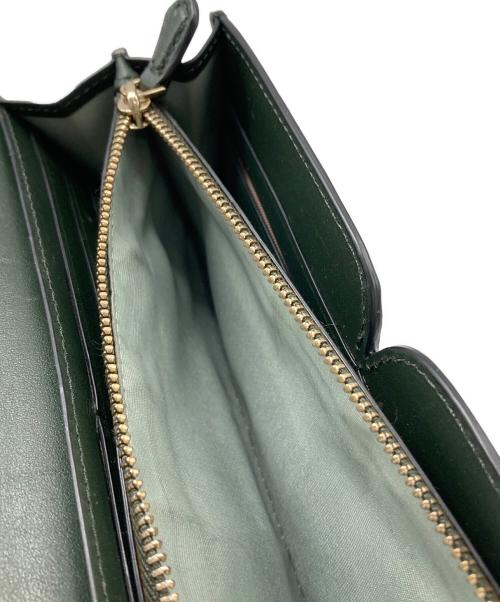 Kate Spade（ケイトスペード）Kate Spade (ケイトスペード) ニコラツイストロックフラップコンチネンタルウォレット グリーンの古着・服飾アイテム