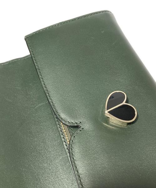 Kate Spade（ケイトスペード）Kate Spade (ケイトスペード) ニコラツイストロックフラップコンチネンタルウォレット グリーンの古着・服飾アイテム