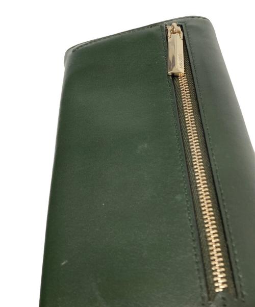 Kate Spade（ケイトスペード）Kate Spade (ケイトスペード) ニコラツイストロックフラップコンチネンタルウォレット グリーンの古着・服飾アイテム