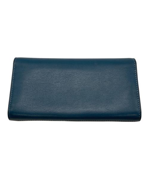 MARC JACOBS（マークジェイコブズ）MARC JACOBS (マークジェイコブス) レザー スタンダード コンチネンタル 二つ折り財布 ブルーの古着・服飾アイテム