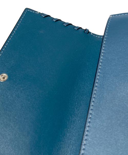 MARC JACOBS（マークジェイコブズ）MARC JACOBS (マークジェイコブス) レザー スタンダード コンチネンタル 二つ折り財布 ブルーの古着・服飾アイテム