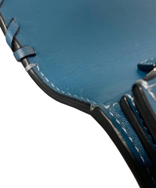 MARC JACOBS（マークジェイコブズ）MARC JACOBS (マークジェイコブス) レザー スタンダード コンチネンタル 二つ折り財布 ブルーの古着・服飾アイテム