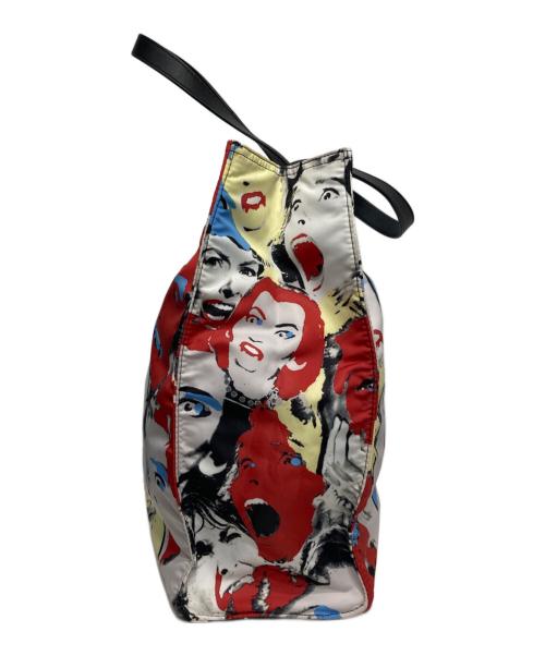 MARC JACOBS（マークジェイコブス）MARC JACOBS (マークジェイコブス) マルチプリントトートバッグ レッドの古着・服飾アイテム