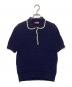 Kate Spade（ケイトスペード）の古着「透かし編みニットポロ」｜ネイビー