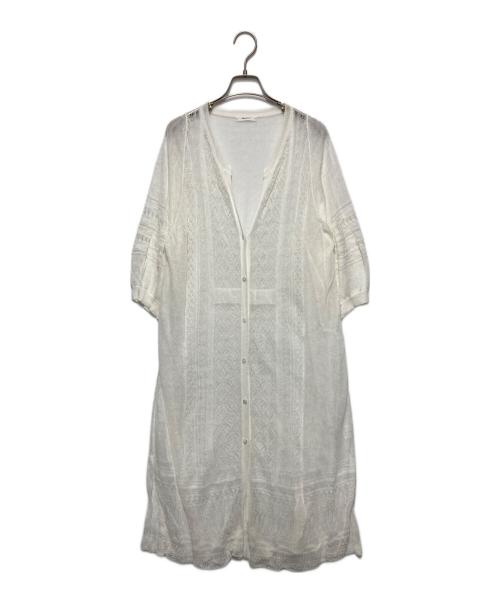 Gabardine K.T（ギャバシンケーティー）Gabardine K.T (ギャバシンケーティー) レーシー ロングカーディガン ホワイト サイズ:15+の古着・服飾アイテム