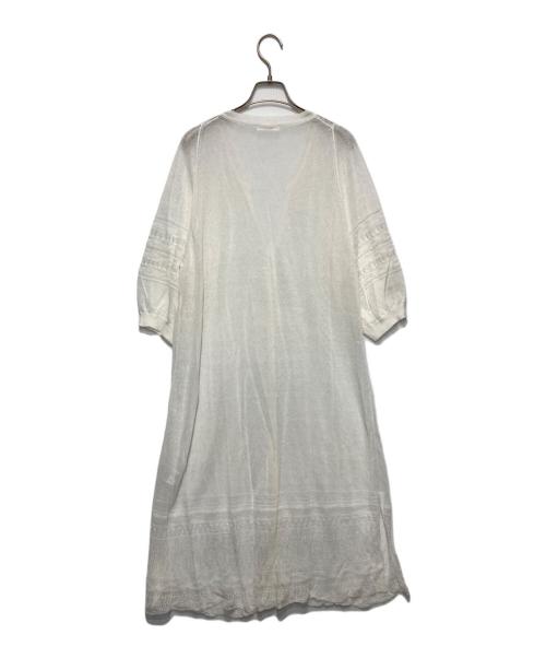 Gabardine K.T（ギャバシンケーティー）Gabardine K.T (ギャバシンケーティー) レーシー ロングカーディガン ホワイト サイズ:15+の古着・服飾アイテム