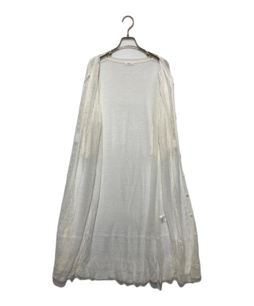 Gabardine K.T（ギャバシンケーティー）Gabardine K.T (ギャバシンケーティー) レーシー ロングカーディガン ホワイト サイズ:15+の古着・服飾アイテム